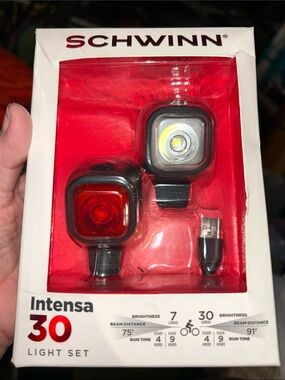 Schwinn Intensa 30 Light Set - Black housing with Red & White LEDs
